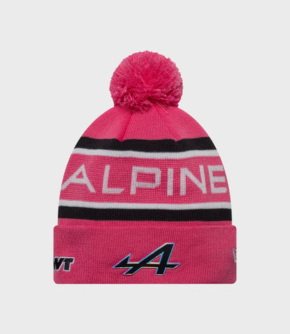 New Era Alpine Rep Team Cuff Knit Junior Pop Hat - Pink