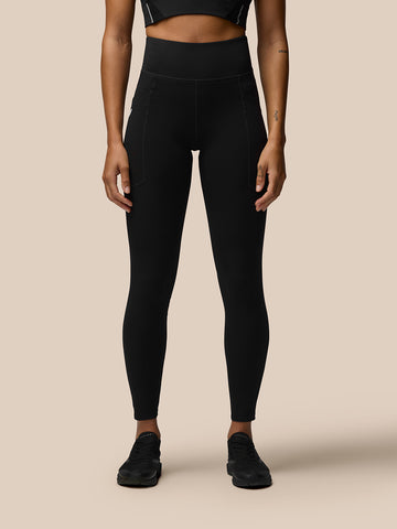 Damen Apex Full-Trainingsleggings - Schwarz