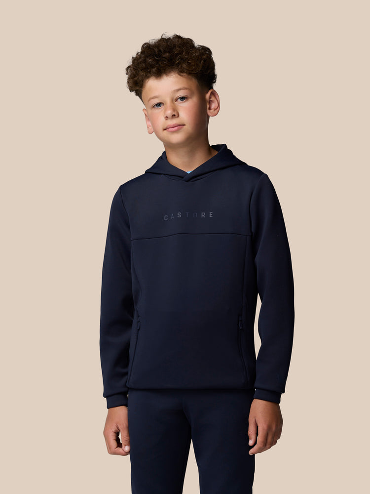 Junior Flex Scuba Langarm-Hoodie (Unisex) – Marineblau