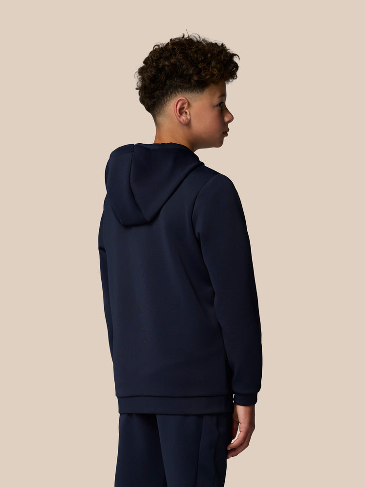 Junior Flex Scuba Langarm-Hoodie (Unisex) – Marineblau