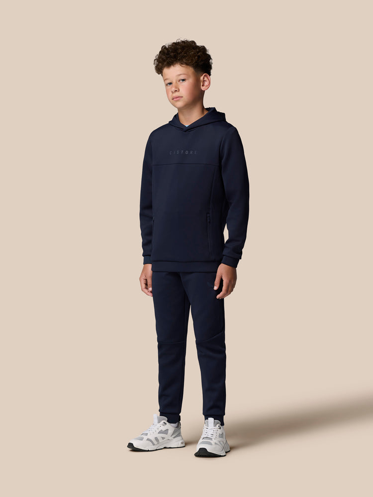 Junior Flex Scuba Langarm-Hoodie (Unisex) – Marineblau