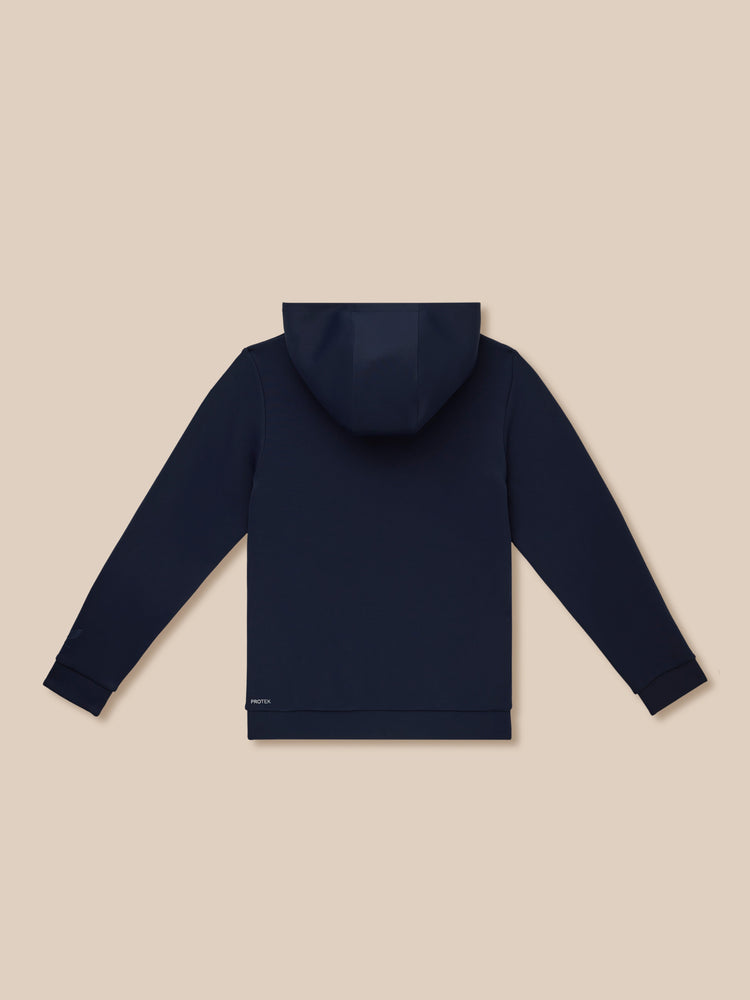 Junior Flex Scuba Langarm-Hoodie (Unisex) – Marineblau
