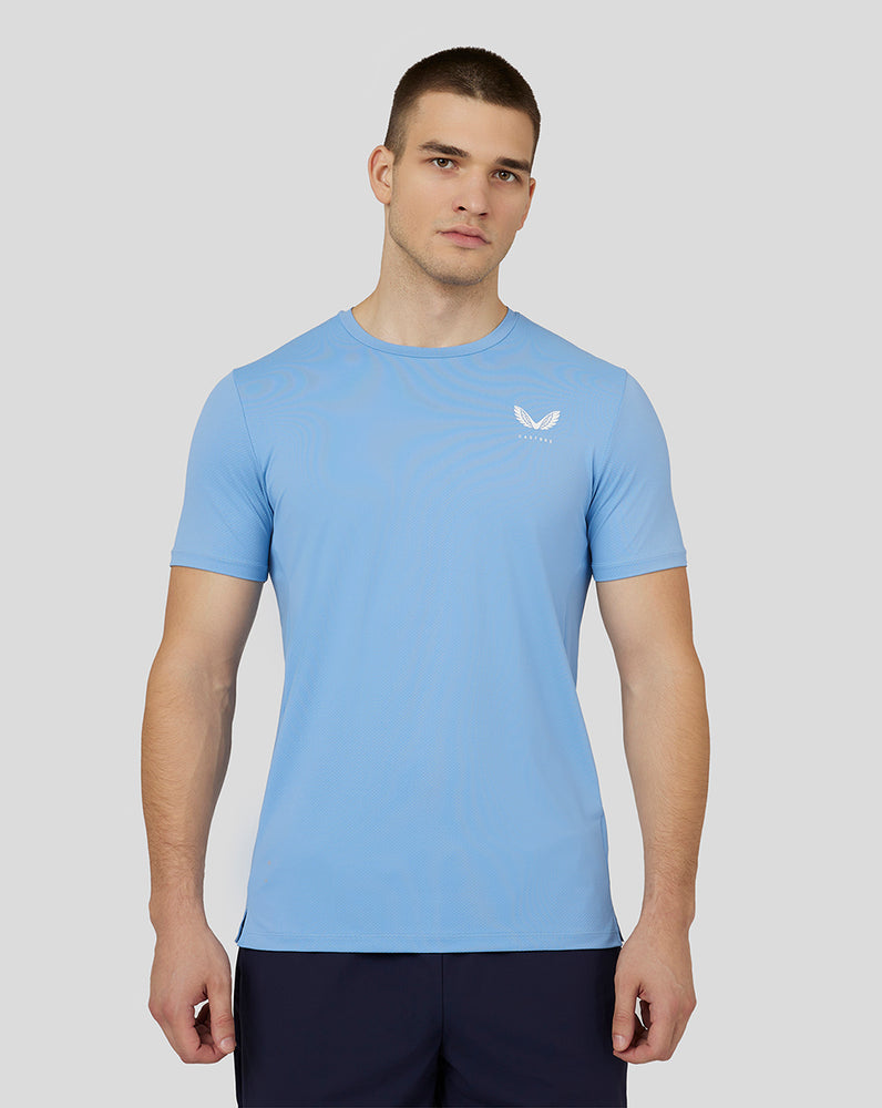 Herren Active Kurzarm-Performance-T-Shirt – Blau