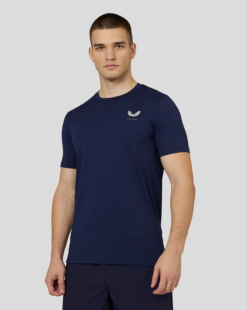 Herren Active Kurzarm-Performance-T-Shirt – Marineblau