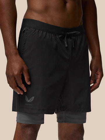 Herren Flow 2-in-1-Shorts – Schwarz