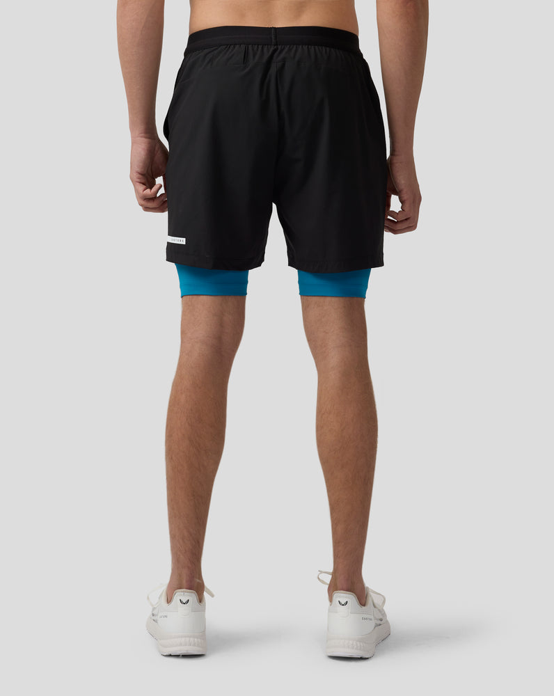 Herren Flow Lightweight 2-in-1 Shorts - Dark Aqua