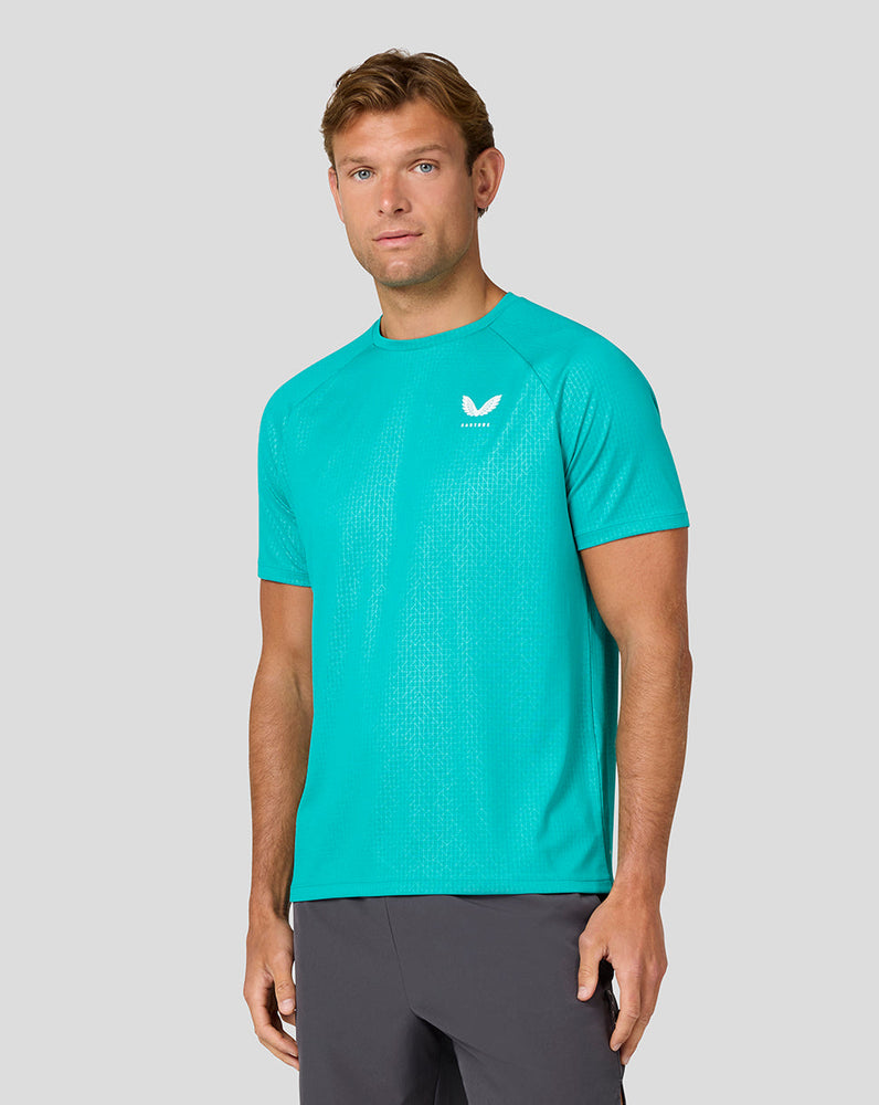 Herren Adapt Kurzarm Bedrucktes T-Shirt - Aqua