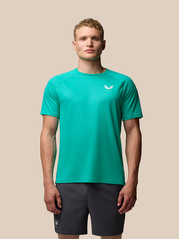 Herren Adapt Kurzarm Bedrucktes T-Shirt - Aqua