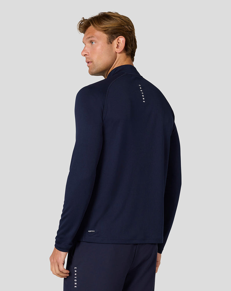 Herren Adapt Langärmeliges Leichtes Quarter Zip Top - Mitternachtsmarine