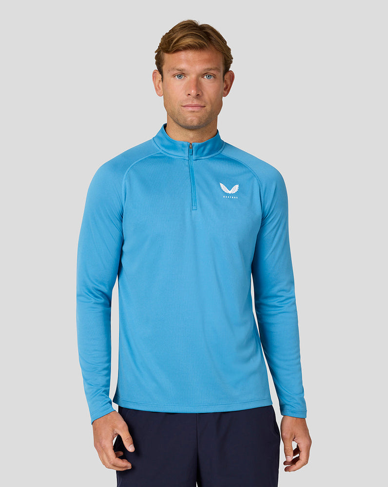 Herren Adapt Langärmeliges Leichtes Quarter Zip Top - Blau