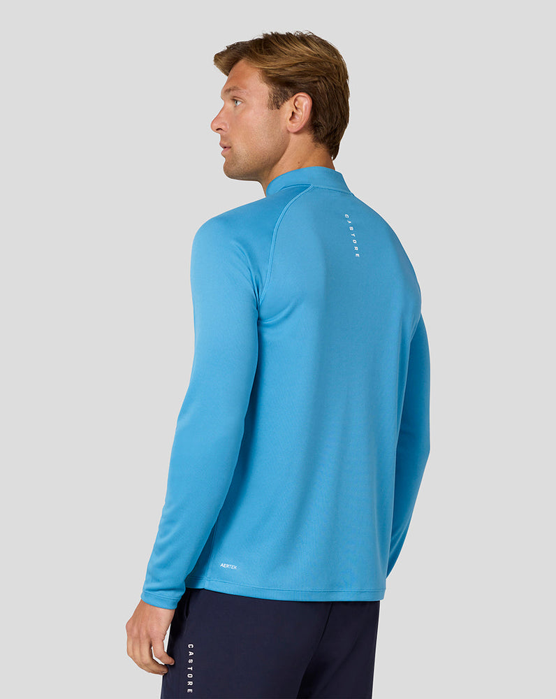 Herren Adapt Langärmeliges Leichtes Quarter Zip Top - Blau