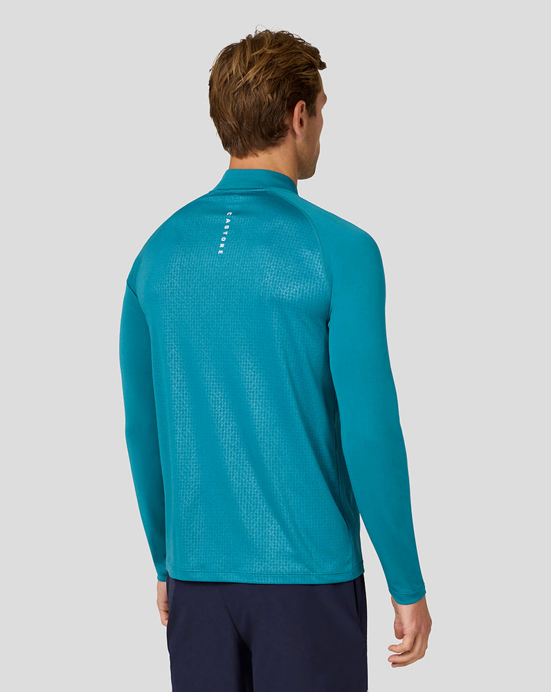 Herren Adapt Langärmeliges Leichtes Quarter Zip Top - Dunkel Aqua