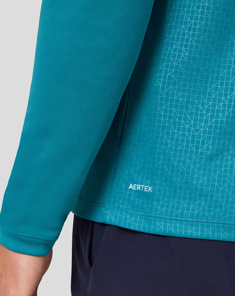 Herren Adapt Langärmeliges Leichtes Quarter Zip Top - Dunkel Aqua