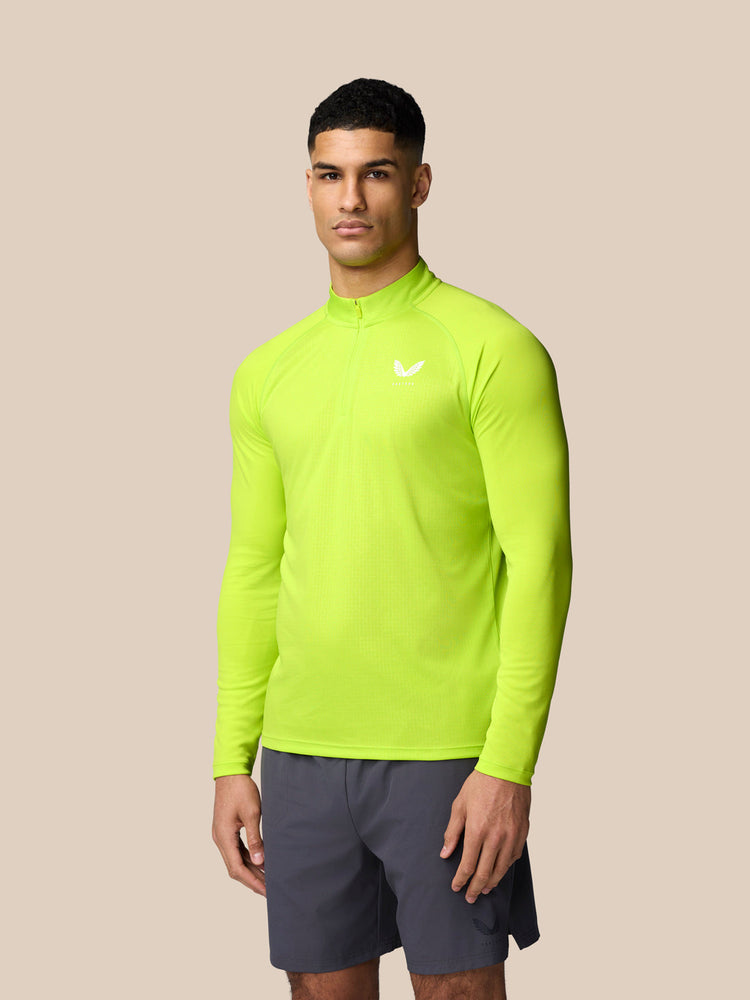 Adapt Training 1/4 Reißverschluss Top - Acid Lime