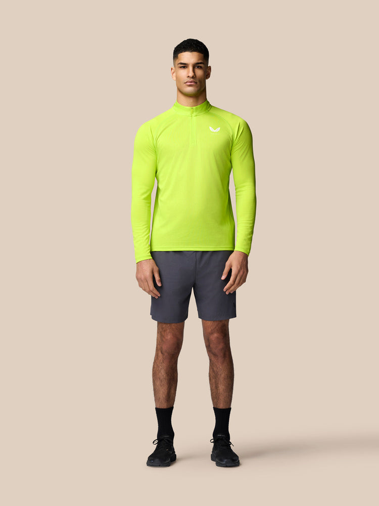 Adapt Training 1/4 Reißverschluss Top - Acid Lime