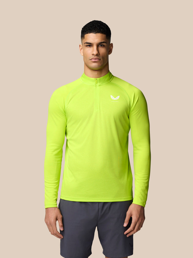 Adapt Training 1/4 Reißverschluss Top - Acid Lime