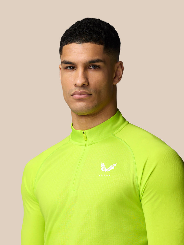 Adapt Training 1/4 Reißverschluss Top - Acid Lime
