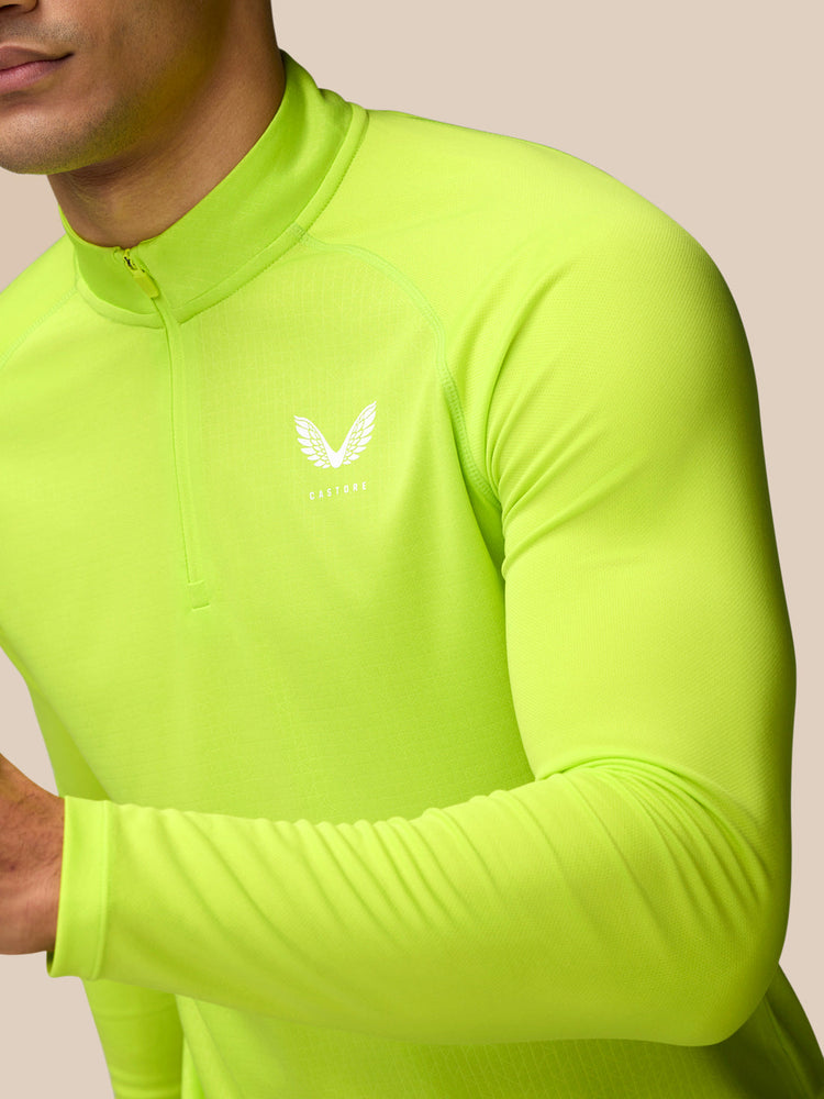 Adapt Training 1/4 Reißverschluss Top - Acid Lime