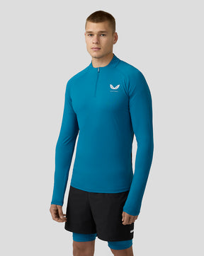 Herren Flow Langärmeliges Breathable Quarter Zip Top - Dark Aqua