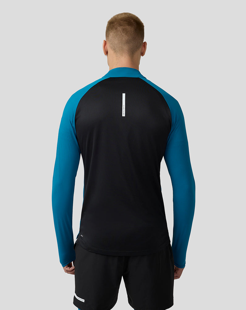 Herren Flow Langärmeliges Breathable Quarter Zip Top - Dark Aqua