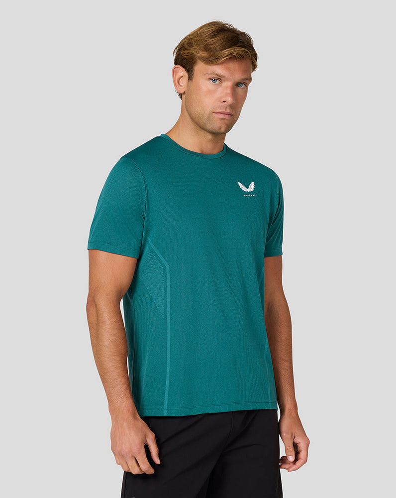 Herren Apex Engineered Knit Kurzarm T-Shirt - Bright Aqua