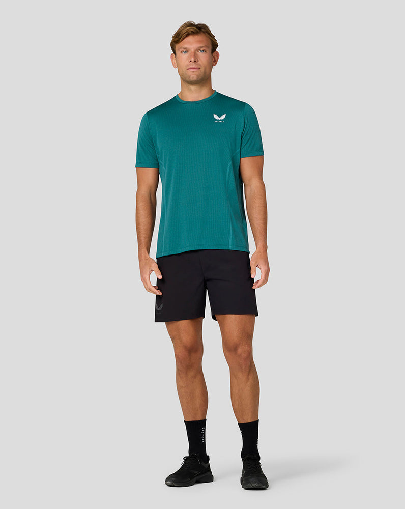 Herren Apex Engineered Knit Kurzarm T-Shirt - Bright Aqua