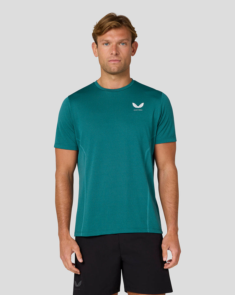 Herren Apex Engineered Knit Kurzarm T-Shirt - Bright Aqua