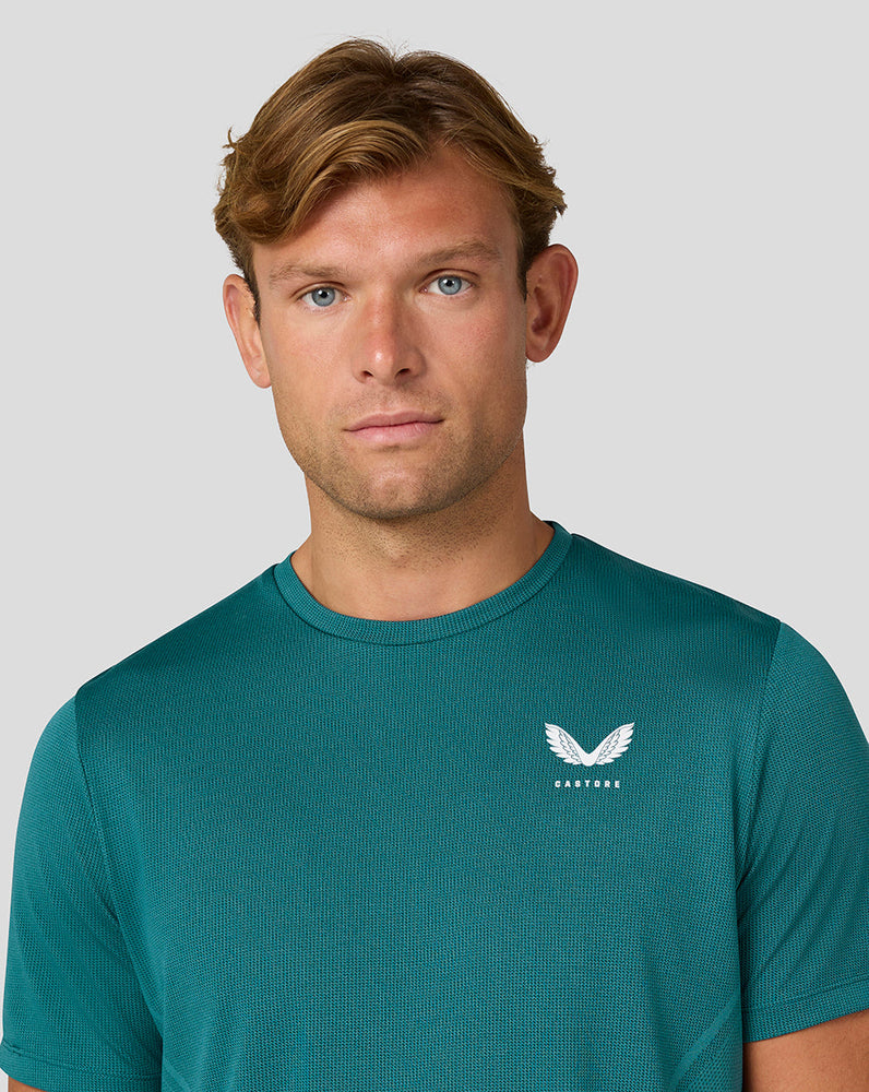 Herren Apex Engineered Knit Kurzarm T-Shirt - Bright Aqua