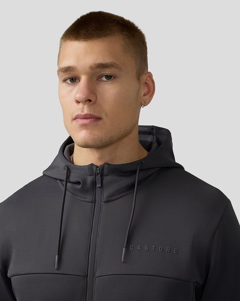 Herren Scuba Langarm Kapuzenpulli mit Reißverschluss - Charcoal