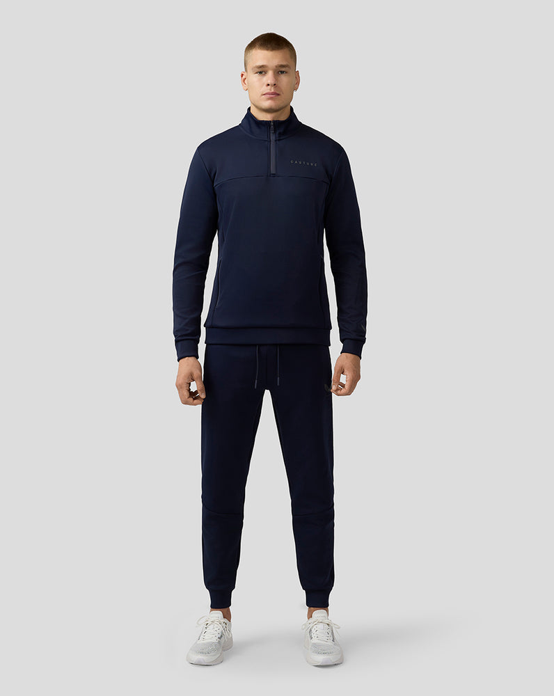 Herren Scuba Langarm Quarter Zip Top - Mitternachtsmarine