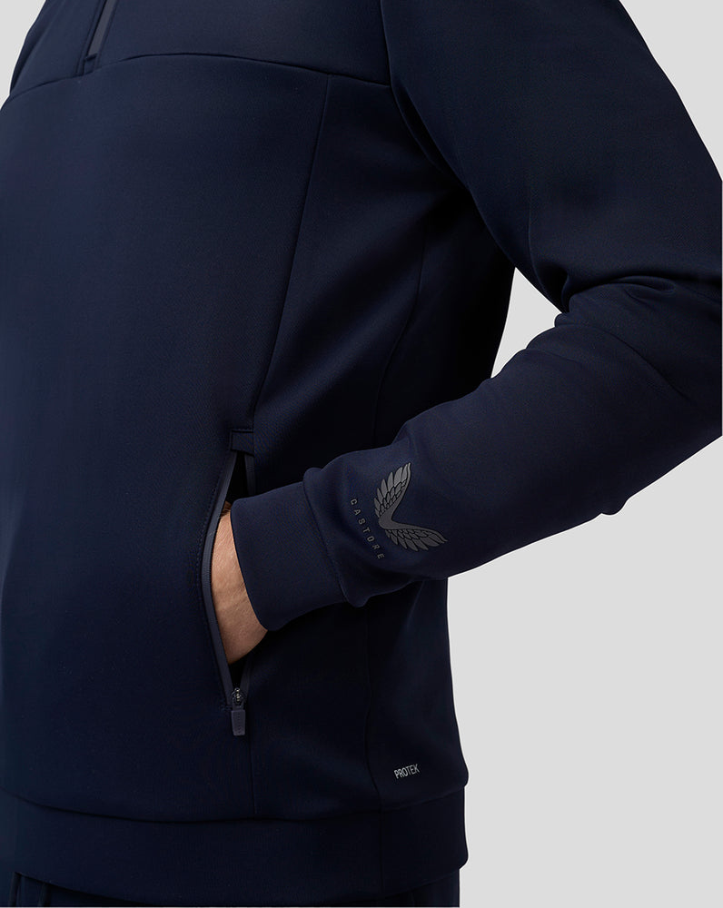 Herren Scuba Langarm Quarter Zip Top - Mitternachtsmarine