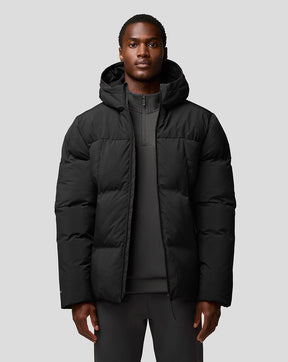 Herren Quilts Langärmelige Puffer Jacke - Schwarz