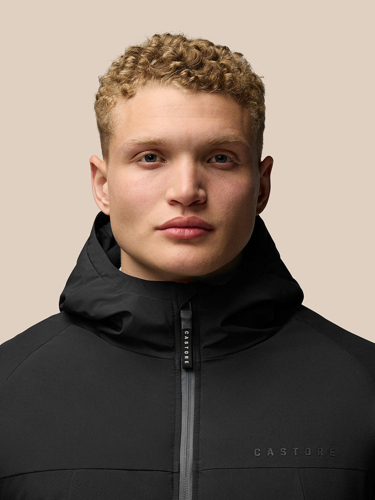 Longline Wadded Jacke - Black