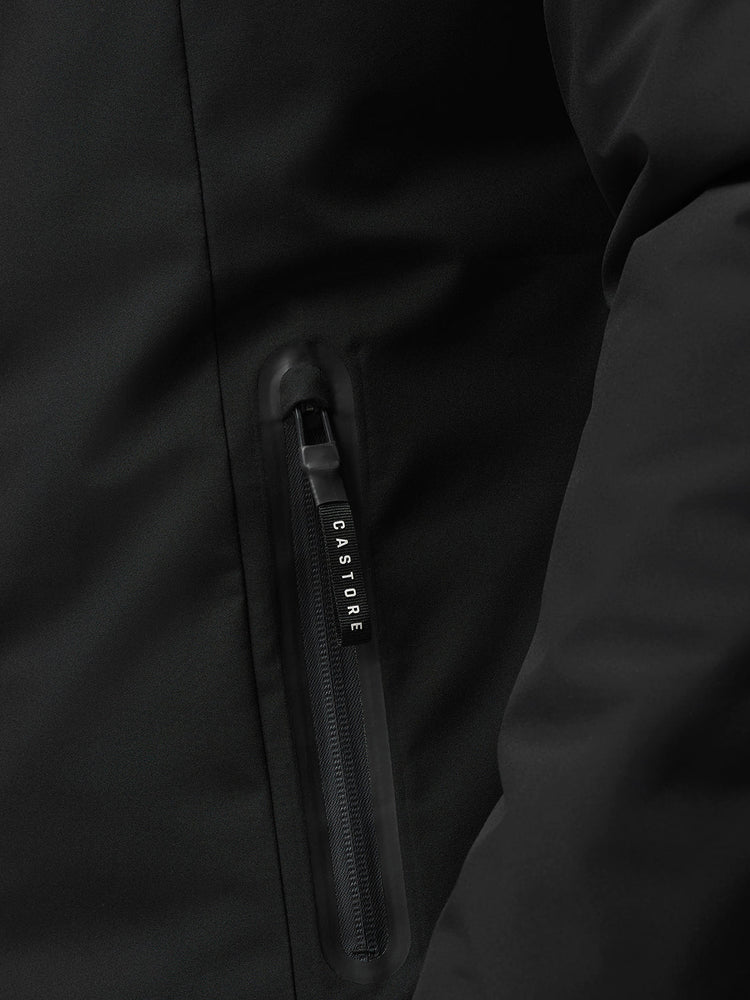 Longline Wadded Jacke - Black