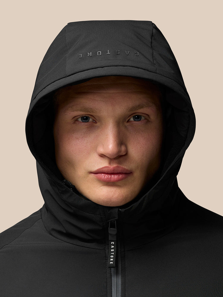Longline Wadded Jacke - Black
