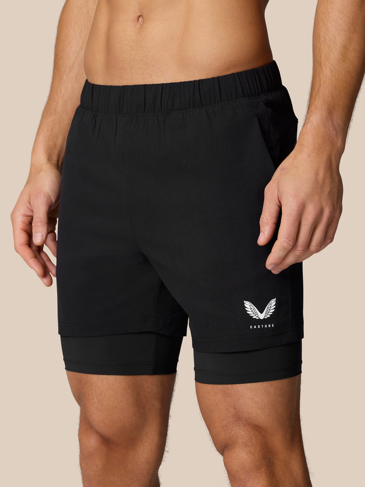 Flow Training 2-In-1 Shorts - Schwarz