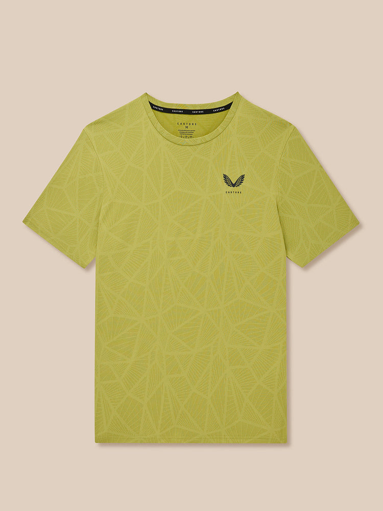 Flow Training Engineered Gewebtes T-Shirt – Senf