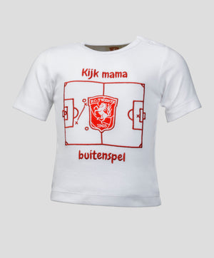 FC Twente Baby T-shirt 'Kijk Mama Buitenspel'