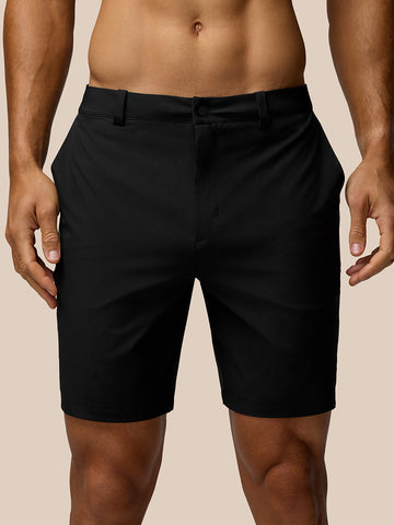 Wasserabweisende Golf-Shorts für Herren – Schwarz