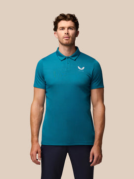 Herren Golf Kurzärmeliges Pinnacle Engineered Knit Polo - Dunkel Aqua