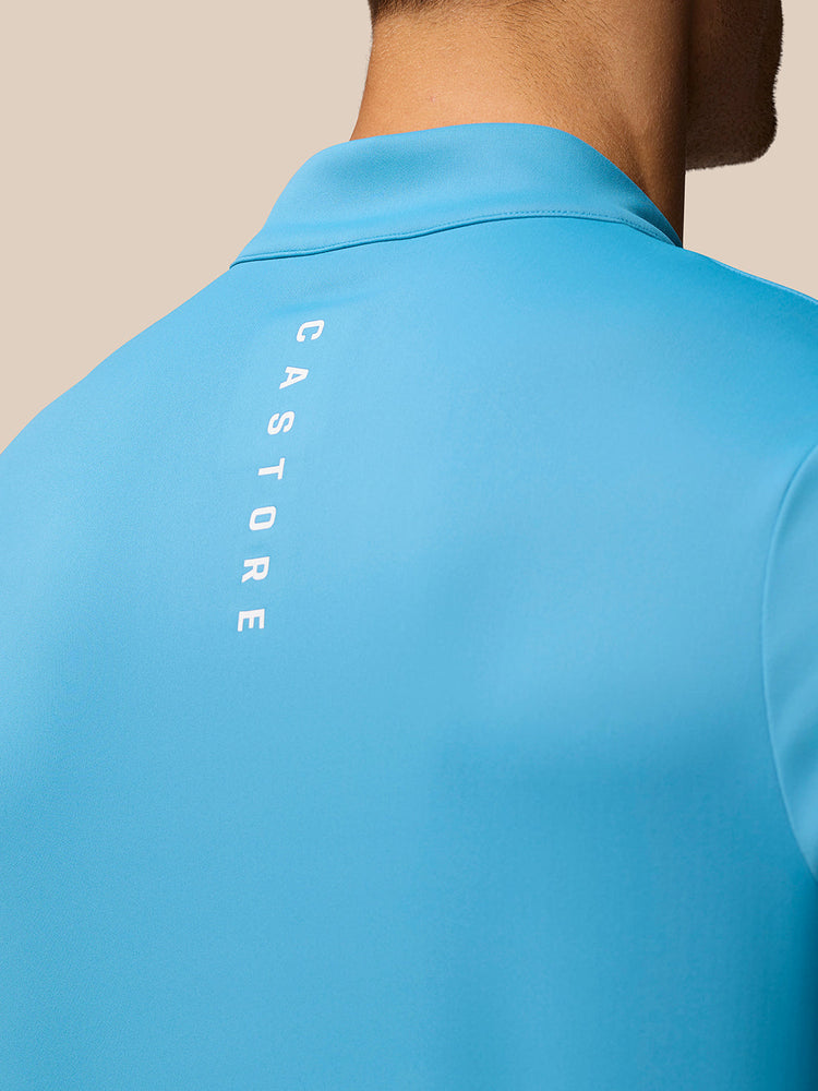 Herren Golf Langarm Club Classic Quarter Zip Top - Corn Blau