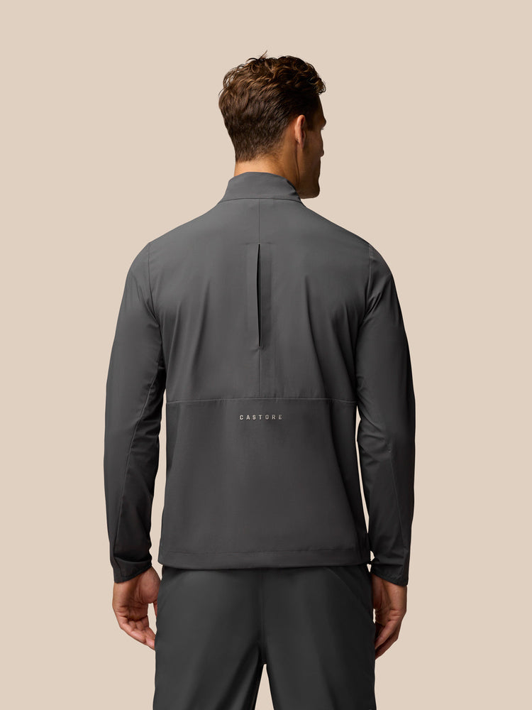 Herren Golf Langarm Flex gewebt halbe Zip Top - Gunmetal