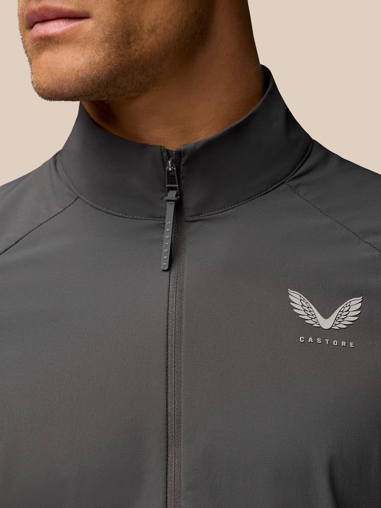 Herren Golf Langarm Flex gewebt halbe Zip Top - Gunmetal