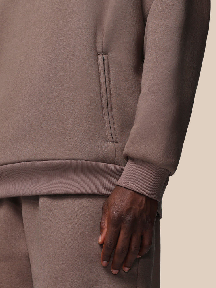 Adapt Cotton Fleece Hoodie - Deep Taupe