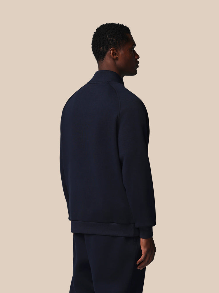 Adapt Cotton Fleece 1/4 Reißverschluss Oberteil - Marineblau