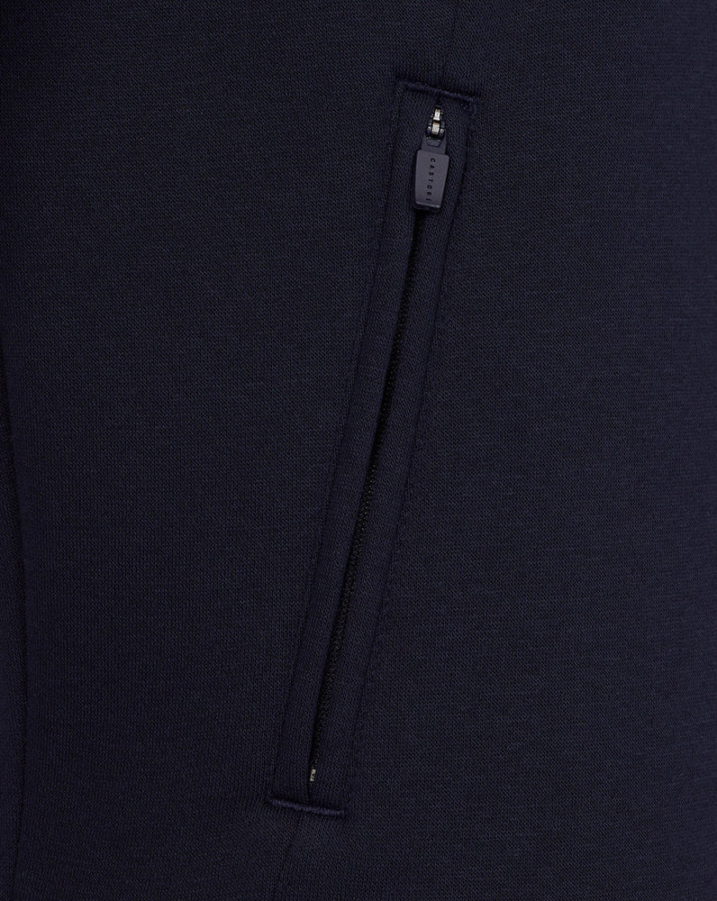 Adapt Cotton Fleece 1/4 Reißverschluss Oberteil - Marineblau