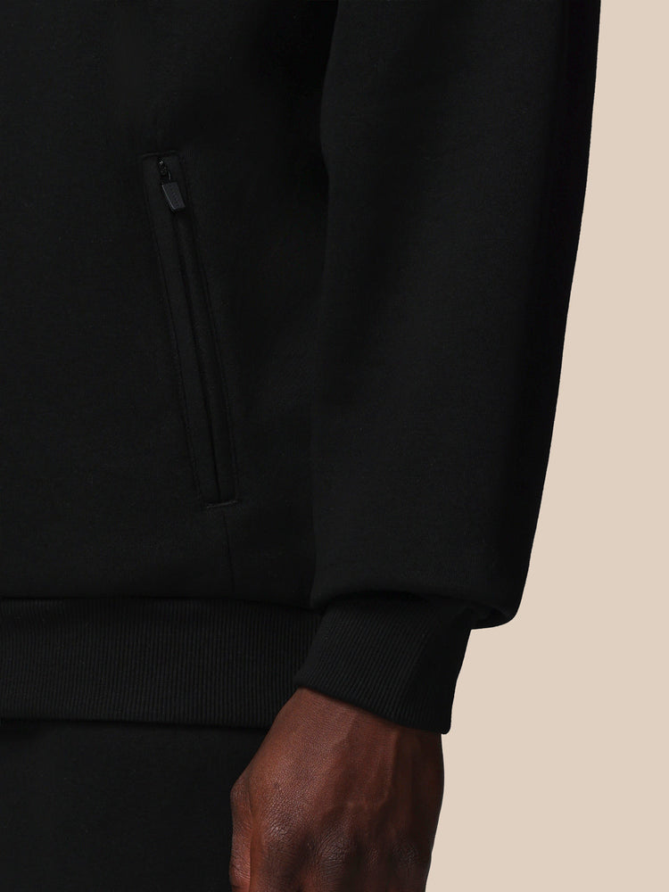 Adapt Cotton Fleece 1/4 Reißverschluss Oberteil - Schwarz