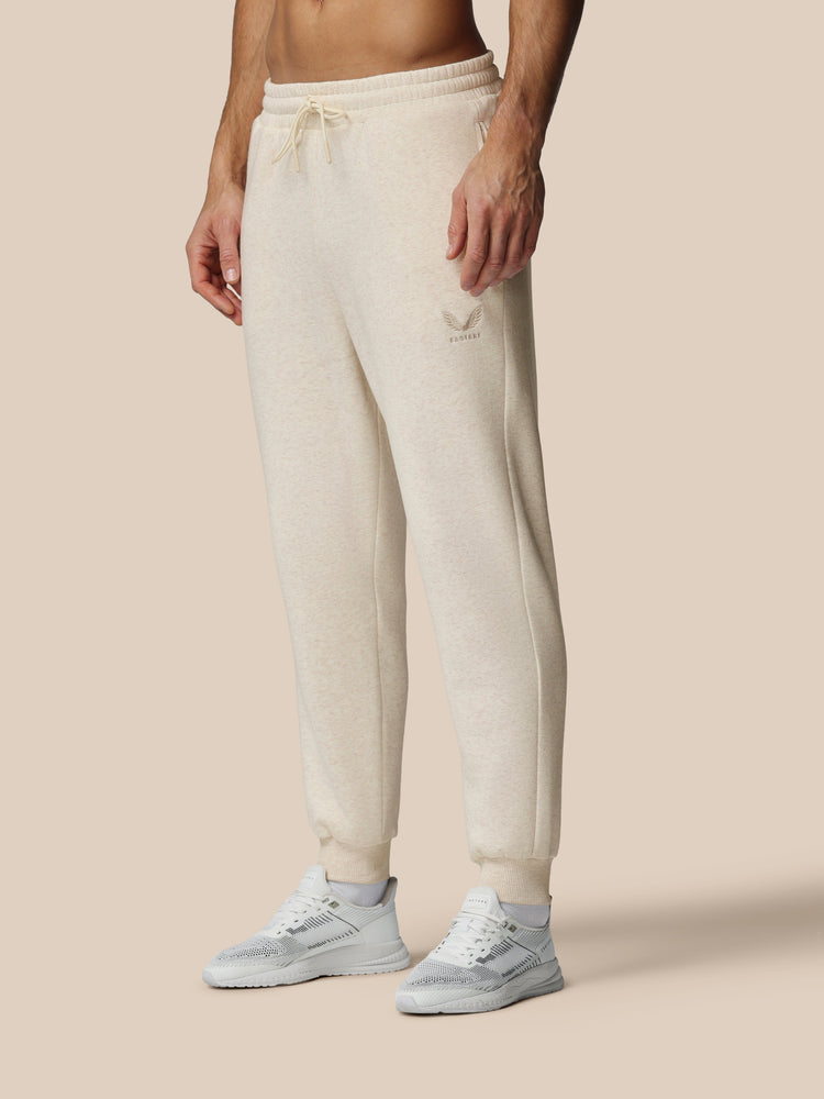 Herren Adapt Cotton Fleece Joggers - Oatmeal Marl