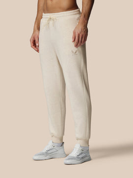 Herren Adapt Cotton Fleece Joggers - Oatmeal Marl