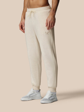 Herren Adapt Cotton Fleece Joggers - Oatmeal Marl